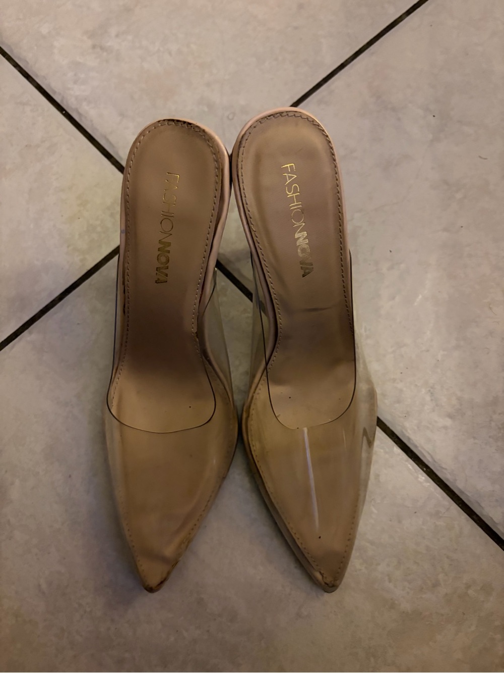 Nude Pointed-Toe Heels